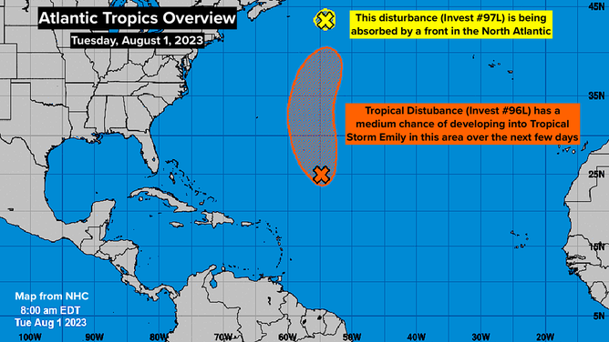 Invest 96L in the Atlantic.