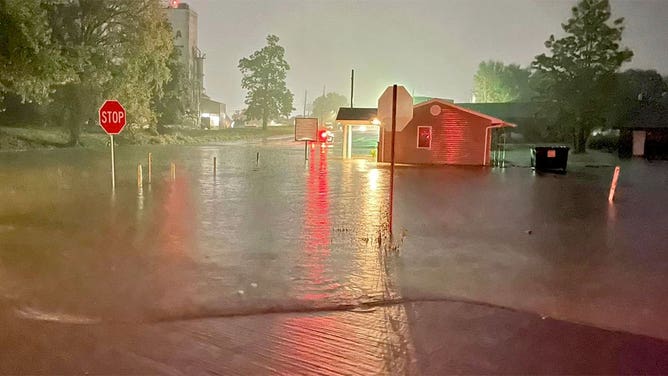 Flooding is seen in Gerald, Missouri, on Aug. 2, 2023.
