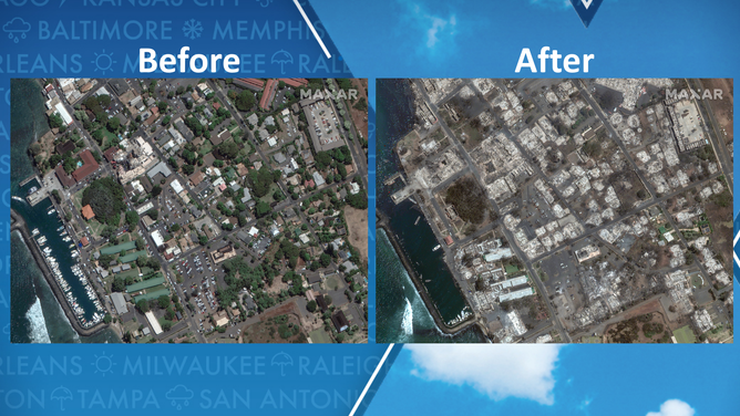 Before-and-after Satellite Images Of Maui After Deadly Wind-driven ...