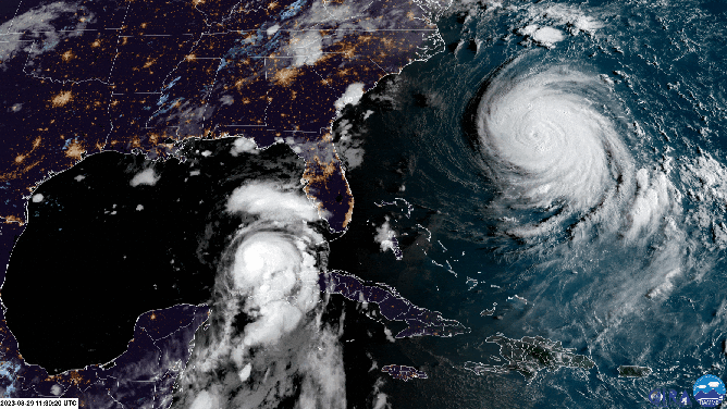 Hurricane Idalia, Hurricane Franklin put on powerful show as seen from space