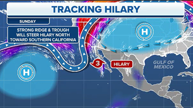 Tracking Hilary impacts to California