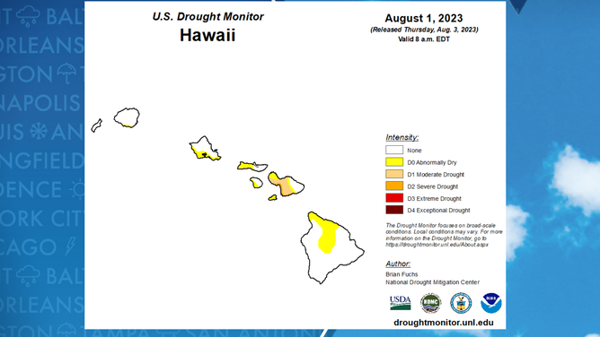 Hawaii drought monitor