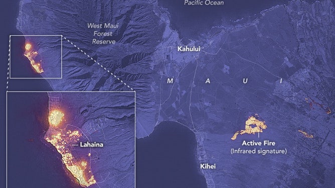 Infrared signatures of active fires on August 8