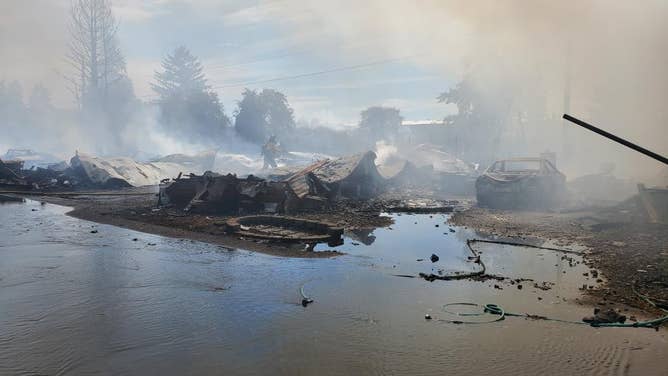 Homes damage in Lakewood, Washington