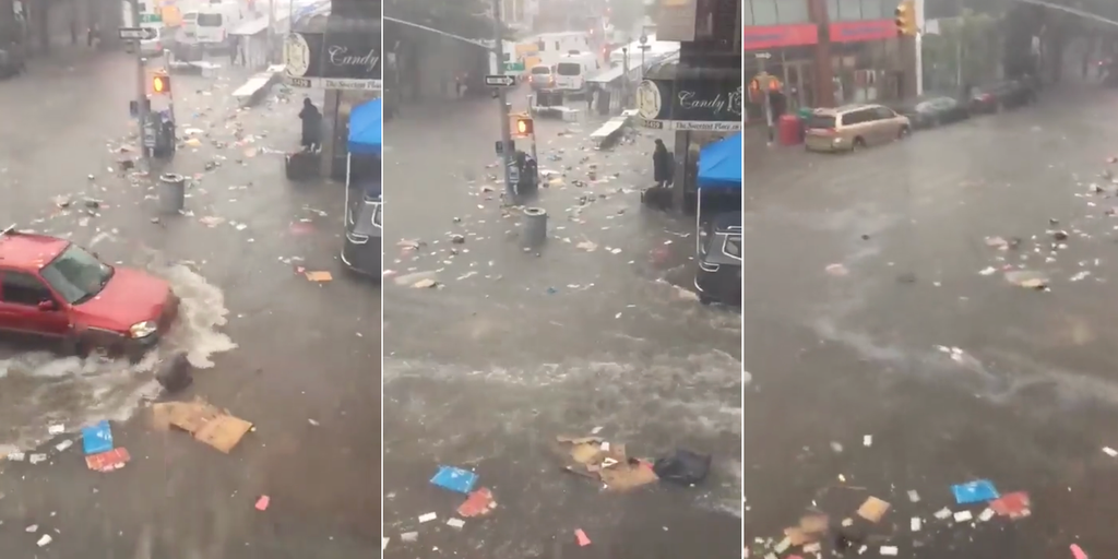 See it Relentless rain in New York City pours into subways, apartments