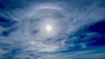 Awe-inspiring sun halo brightly displays nature's beauty above western New York