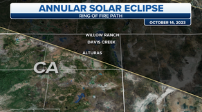 Where to see the 'ring of fire' in California during the annular solar eclipse