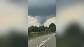 See the rare tornado that ripped through French countryside