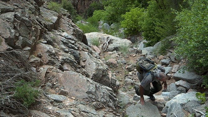 A climber at Black Canyon of the Gunnison National Park.