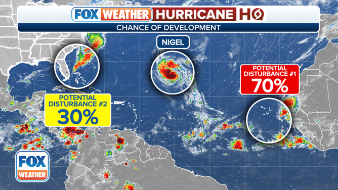 An overview of the tropical Atlantic Ocean on Monday, September 18, 2023.