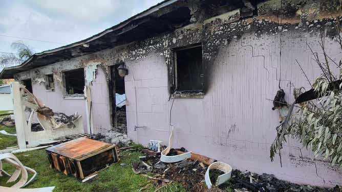 The home, after the fire.