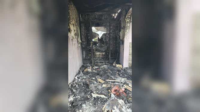 The home, after the fire.