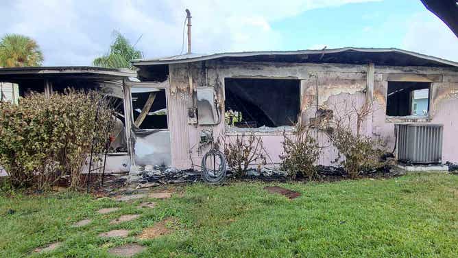 The home, after the fire.