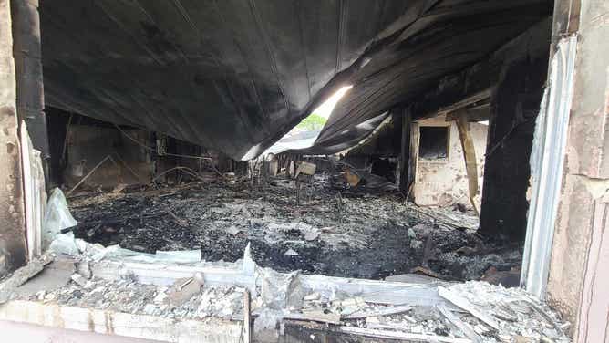 The home, after the fire.