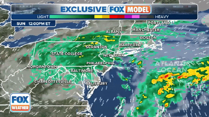 The exclusive FOX Model showing conditions on Sunday, September 24, 2023.