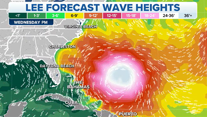 Hurricane Lee Wave Height Forecast