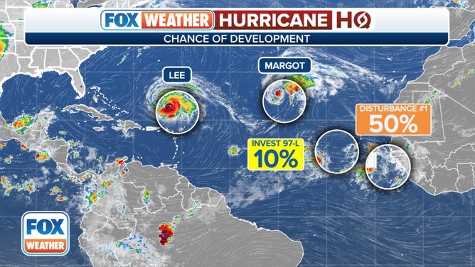 An overview of the tropical Atlantic Ocean on Monday, September 11, 2023.