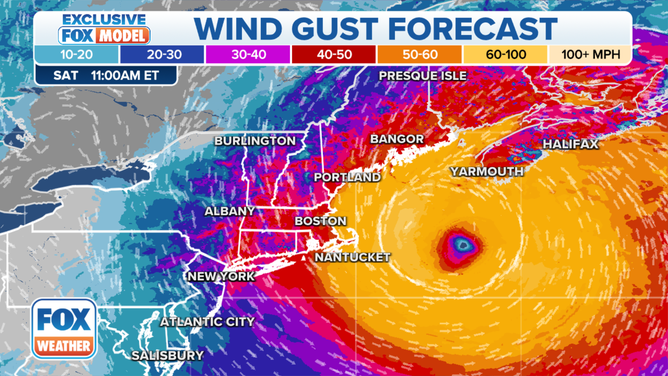Partes de Massachusetts e Maine entram no cone de previsão do furacão Lee