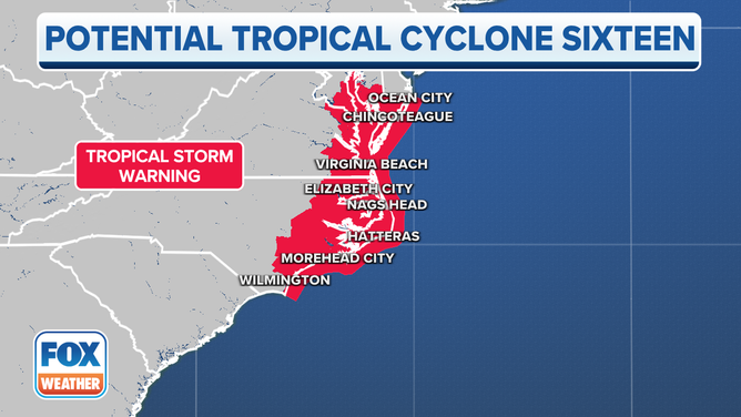 PTC 16 Tropical Storm Alerts