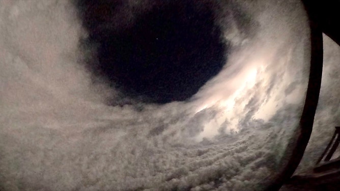 Air Force Reserve 53rd Weather Reconnaissance Squadron’s hurricane hunters took a flight Thursday night inside the eye of Category 5 Hurricane Lee.