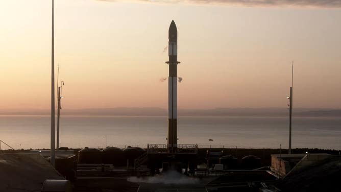 Rocket Lab Electron rocket before the launch on Sept. 19, 2023 for Capella Space.