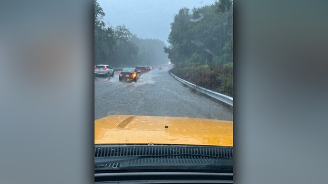 NYSDOT crews actively patrolling downstate roadways to monitor the flood conditions and clear debris from travel lanes and culverts to keep traffic and water flowing as efficiently as possible.