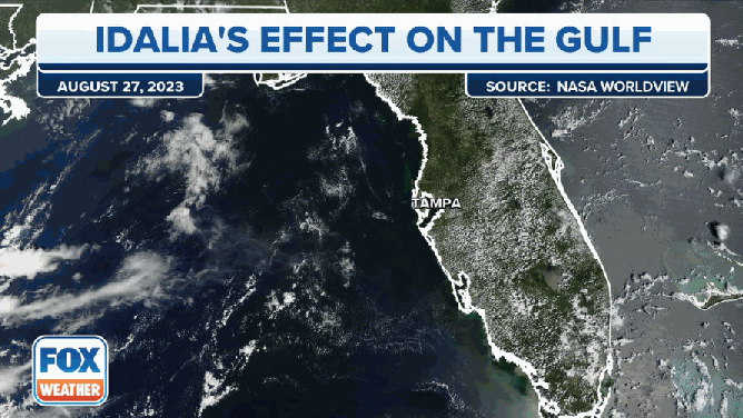 Idalia Effect on Gulf f Mexico