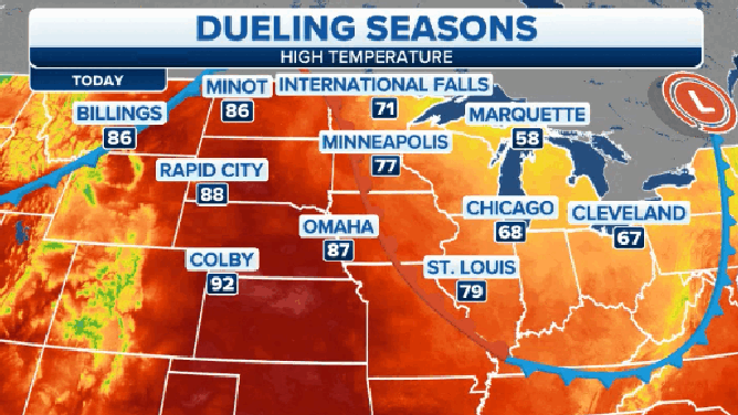 High temperatures forecast across the Midwest and Great Lakes through Thursday.