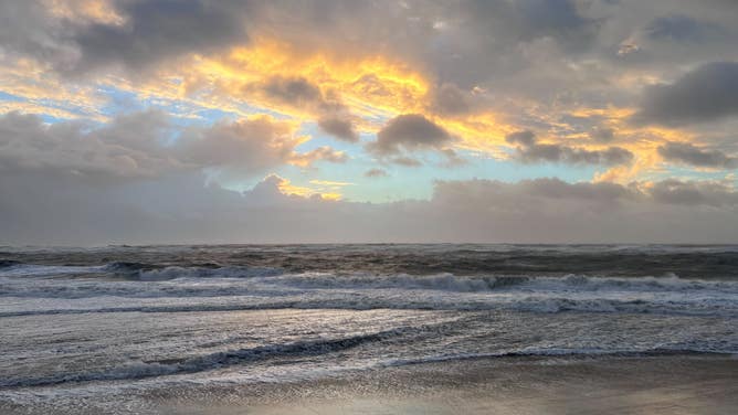 Cape Hatteras sunrise right after landfall of Ophelia.