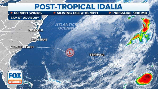 Here's the latest on Post-Tropical Cyclone Idalia.
