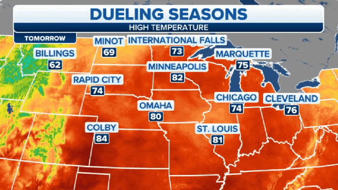 High temperatures forecast across the Upper Midwest and Great Lakes through Saturday.