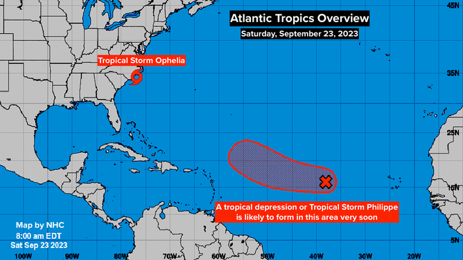 Atlantic Tropics Overview. Sept. 23, 2023.