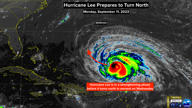 NOAA satellite captures Hurricane Lee