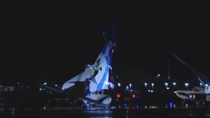 Storm damage at Falcon Field Airport.