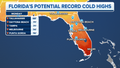 Florida welcomes dramatic cooldown with record low temperatures possible this week