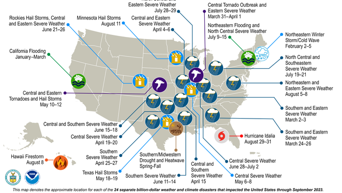 billion dollar weather disasters 2023