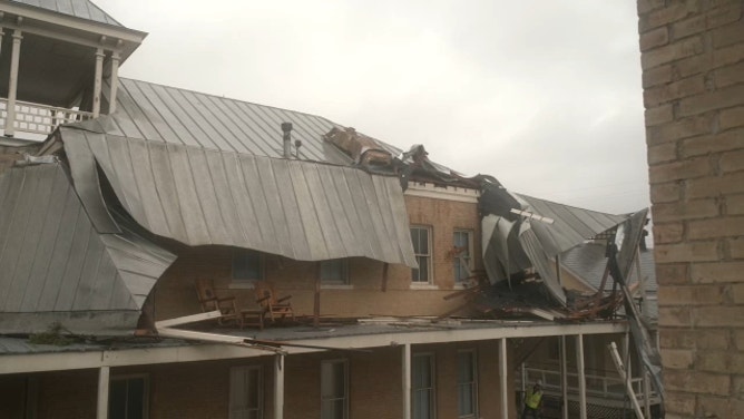 Aftermath of tornado at JBSA Fort Sam Houston. Oct. 26, 2023.