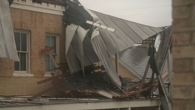 Aftermath of tornado at JBSA Fort Sam Houston. Oct. 26, 2023.