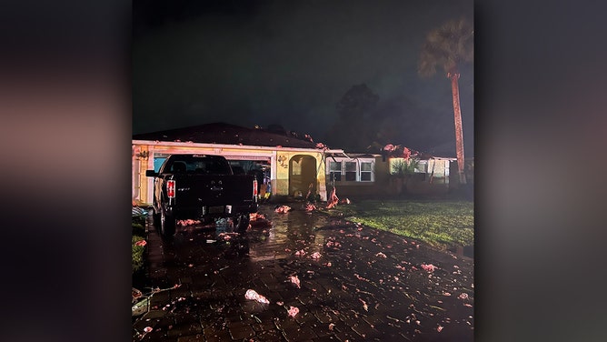 In Palm Coast, Florida, an apparent tornado struck the Indian Trails B-section along Barrington Drive.