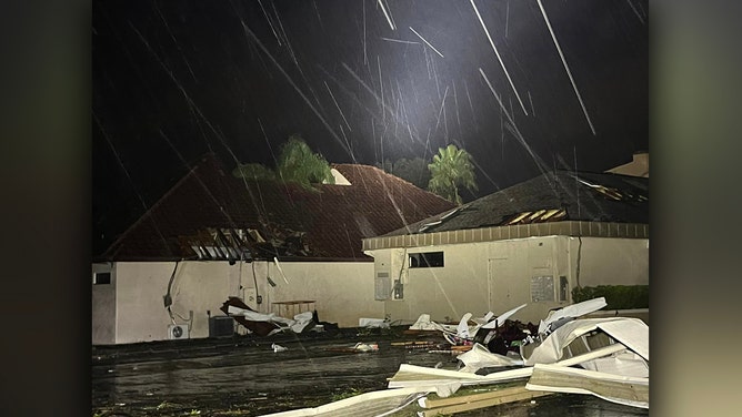 Crews in Crystal River, Florida, were busy Thursday morning working to clean debris from roadways.