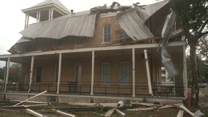 Aftermath of tornado at JBSA Fort Sam Houston. Oct. 26, 2023.