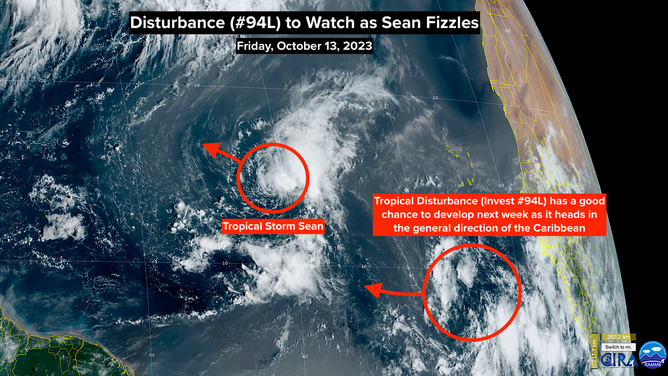 Disturbance to watch as Sean fizzles.