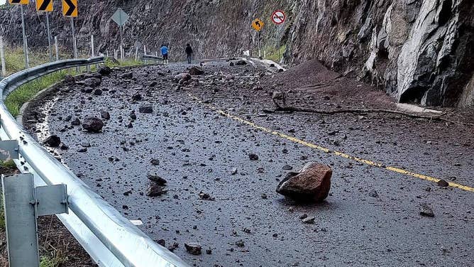 Storm damage from Lidia in the Mexican state of Jalisco.