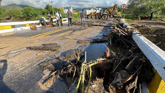 Storm damage from Lidia in the Mexican state of Jalisco.