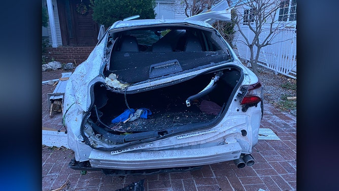 A look at the damage from the tornado overnight as daylight arrives on Clearwater Beach, Florida, on Thursday.