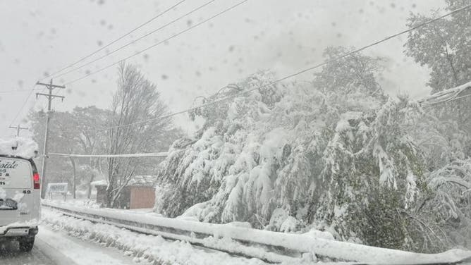 Snowfall in Muskegon, MI. Oct. 31, 2023.