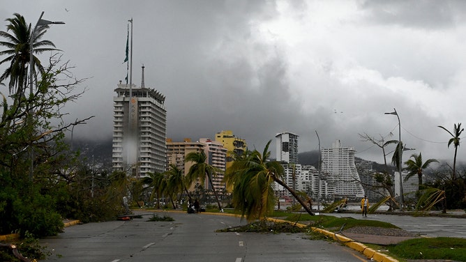 View of the damage caused after the passage of Hurricane Otis in Acapulco, Guerrero State, Mexico, on October 25, 2023.