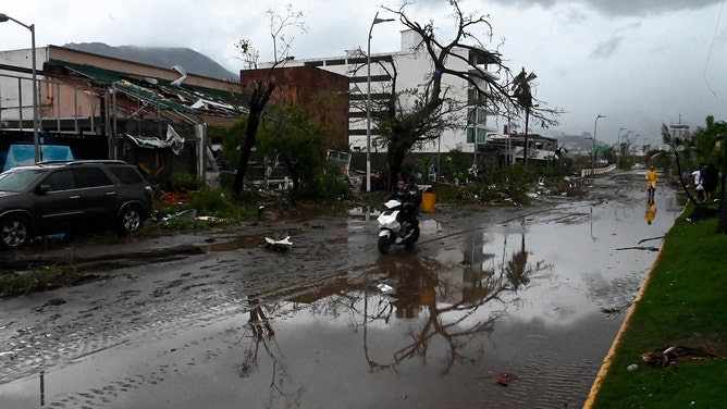 View of the damage caused after the passage of Hurricane Otis in Acapulco, Guerrero State, Mexico, on October 25, 2023.