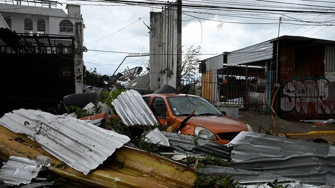 View of the damage caused after the passage of Hurricane Otis in Acapulco, Guerrero State, Mexico, on October 25, 2023.