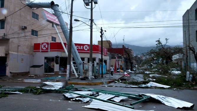 View of the damage caused after the passage of Hurricane Otis in Acapulco, Guerrero State, Mexico, on October 25, 2023.